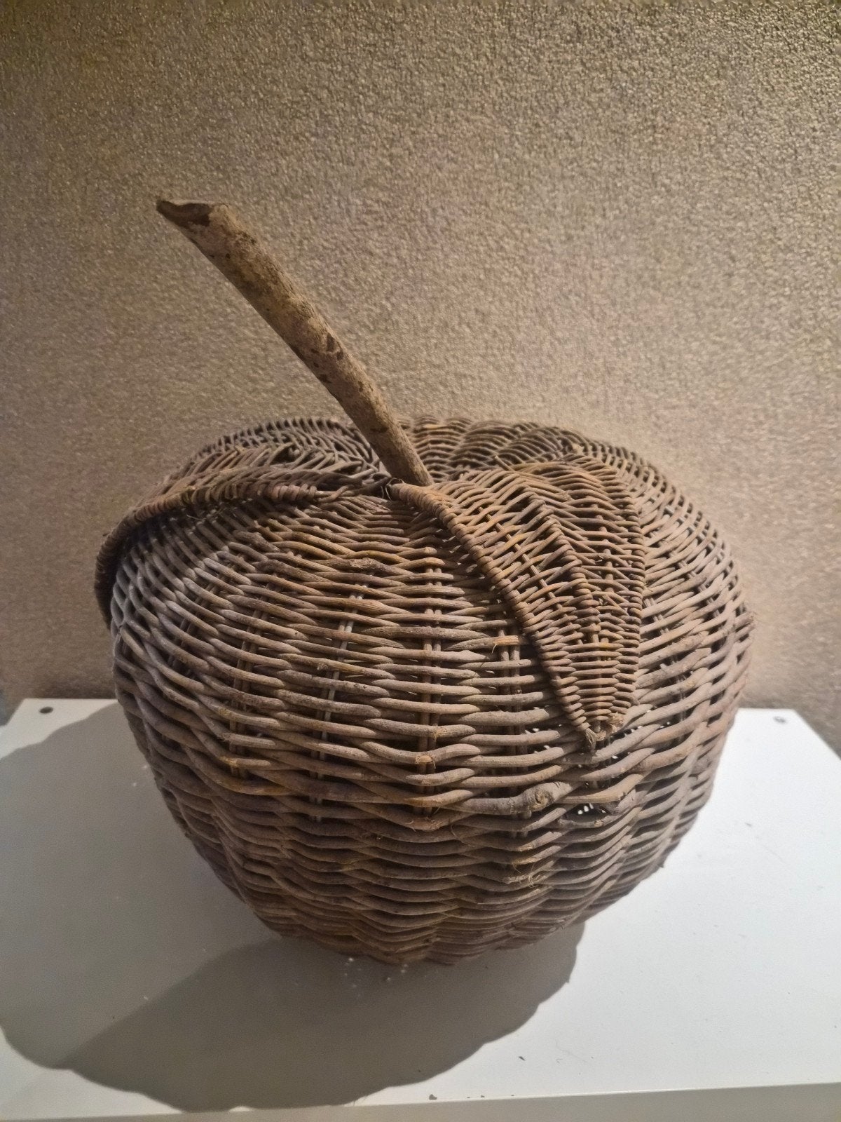 Landelijk rieten decoratie pompoen met steel, Ophalen
