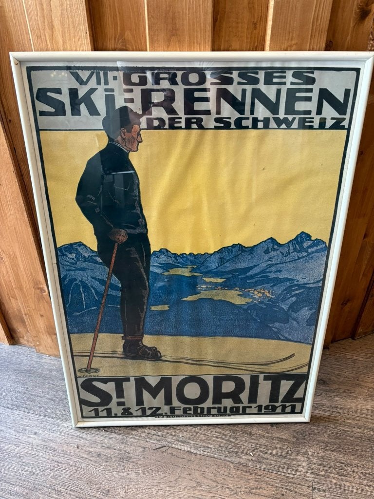 St Moritz Poster (incl lijst), Ophalen, Sport, A1 t/m A3, Rechthoekig Staand