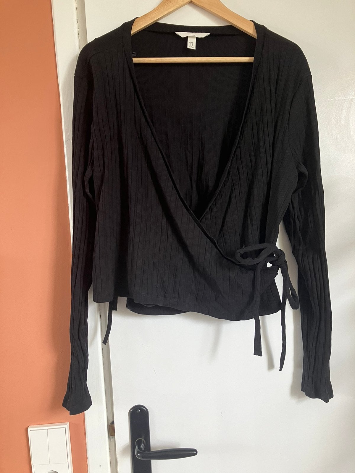 Mooi en handig zwart wikkelvest katoen zwangerschap  XL, Ophalen of Verzenden, Zo goed als nieuw, Maat 46/48 (XL) of groter, Zwart