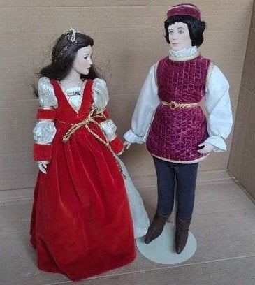 Romeo & Julia Franklin Heirloom Collection Porselein Poppen, Ophalen of Verzenden, Zo goed als nieuw, Pop