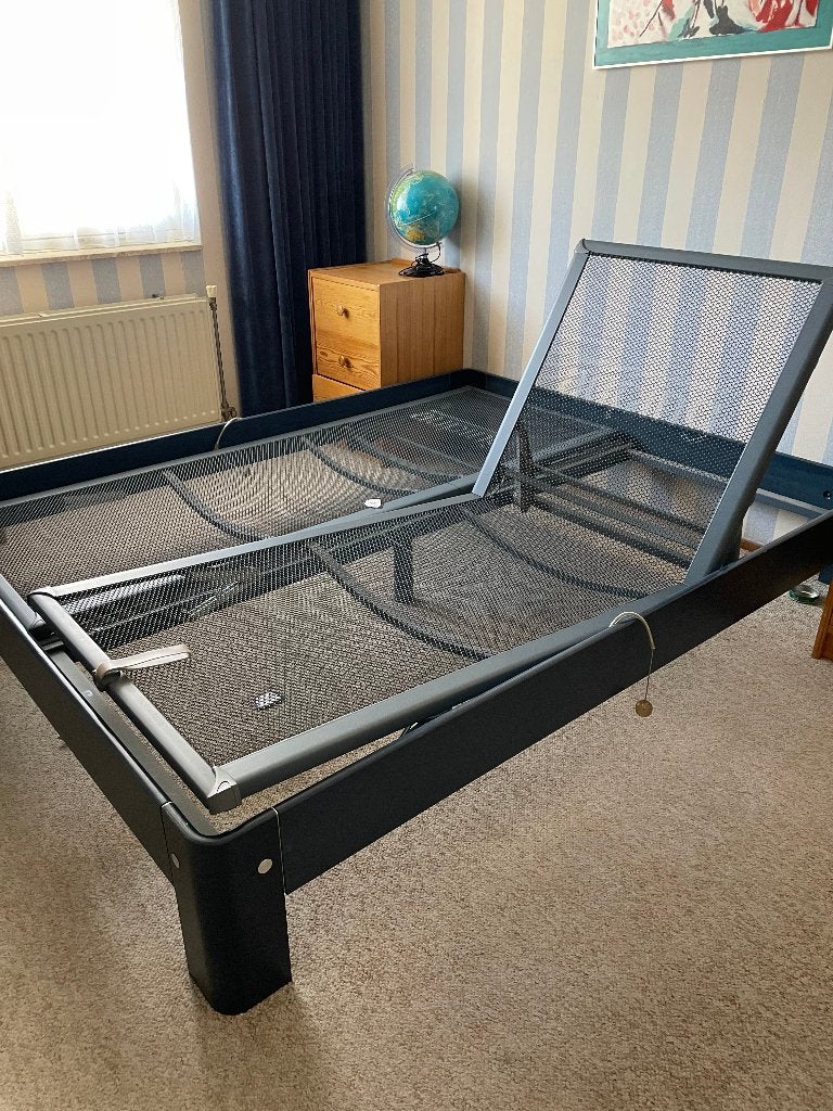 Auping Auronde 2-persoons bed 160cm*200cm, Ophalen, Blauw, Tweepersoons, 200 cm