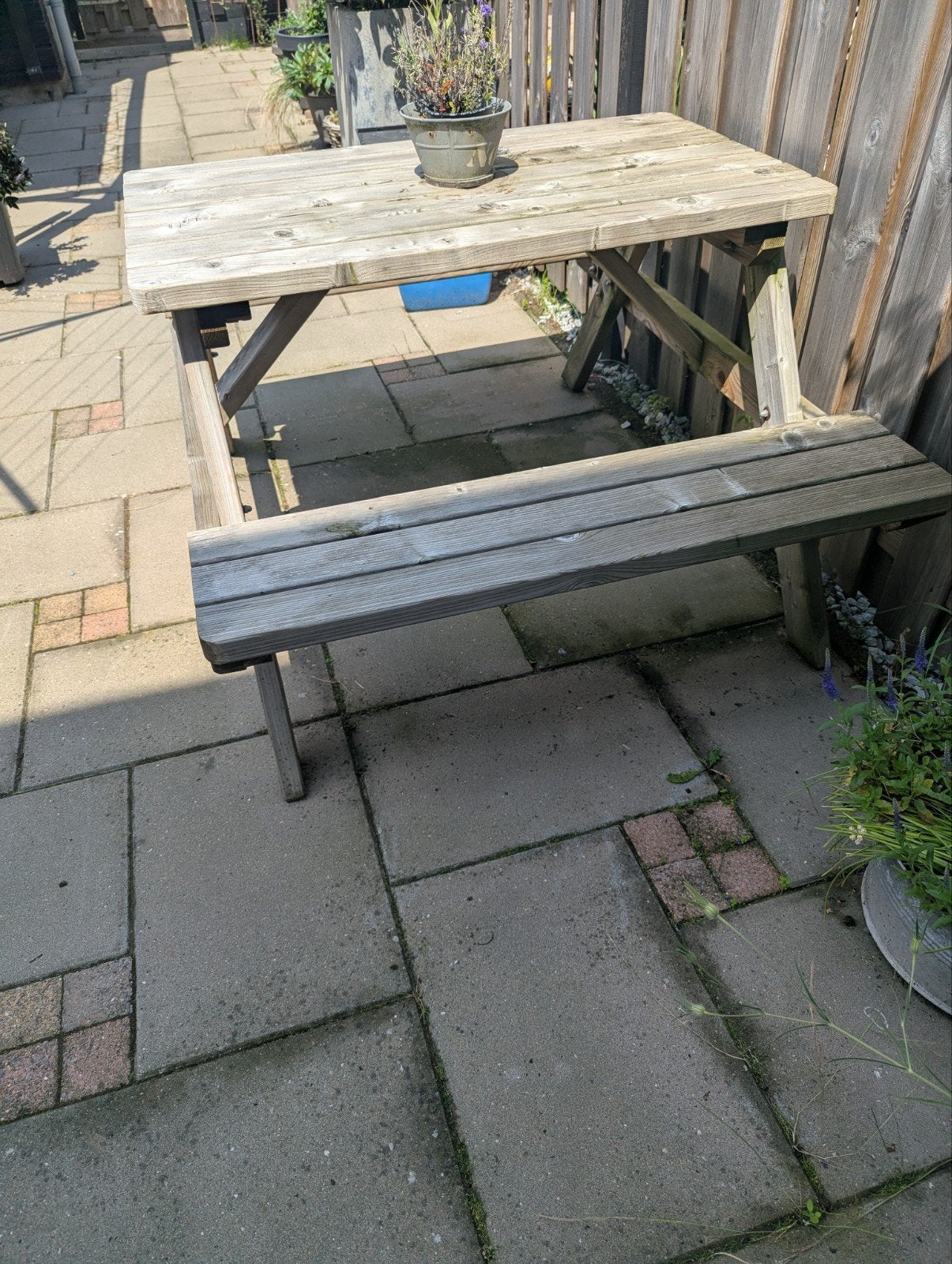 Robuuste PICKNICK tafel, Tuin en Terras, Ophalen, Rechthoekig, Hout, Inklapbaar