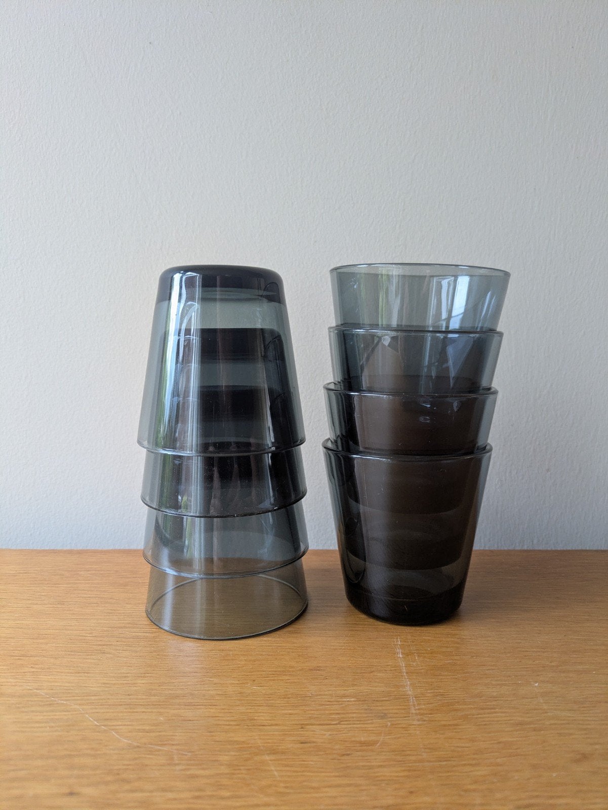 Iittala Kaj Franck glazen donkergrijs 21 cl, Ophalen of Verzenden