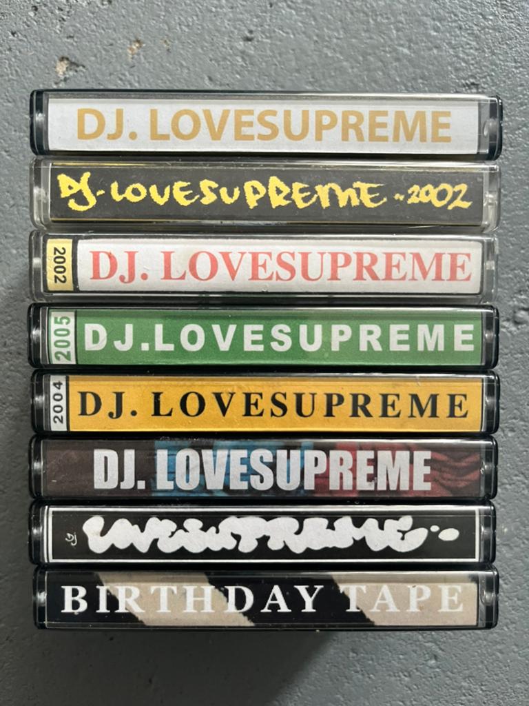 8x DJ Lovesupreme mixtapes cassettes cassettebandjes hiphop, Ophalen of Verzenden, Zo goed als nieuw, 12 inch