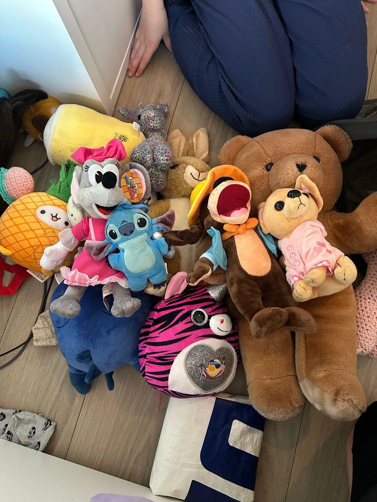 Grote collectie knuffels: Disney, beer, Stitch en meer!, Gebruikt, Disney, Beer, Ophalen of Verzenden