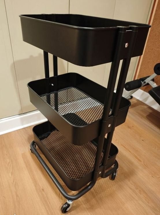 IKEA RÅSKOG Roltafel / Keukentrolley - Zwart (Groot model), Huis en Inrichting, Ophalen, IKEA, Keukentrolley, Zwart