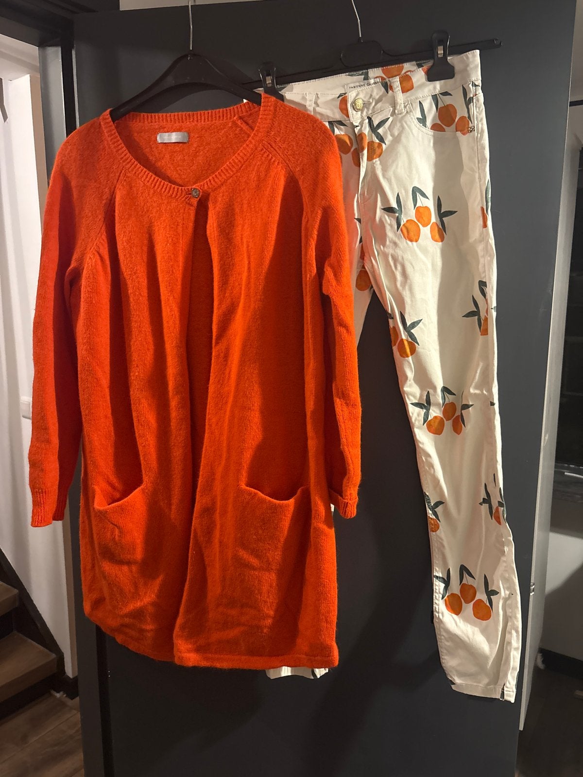 Leuke set: Fabienne Chapot broek & Samsoe & Samsoe vest, Ophalen of Verzenden, Gedragen, Maat 38/40 (M), Oranje