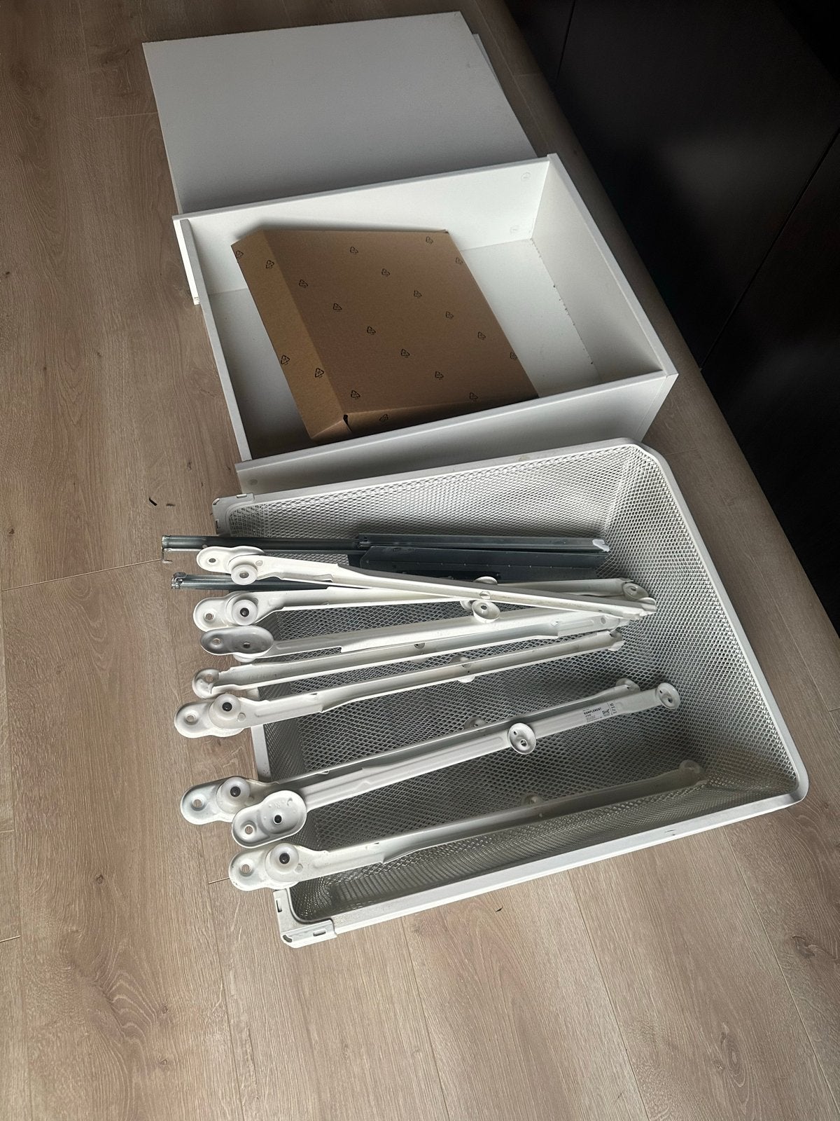 IKEA PAX lade en mand - wit, compleet met rails, Ophalen, Kunststof, Gebruikt, 50 tot 100 cm