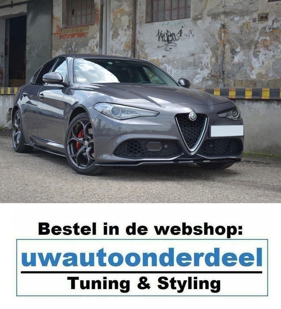 Spoiler Voorspoiler Lip Splitter Voor Alfa Romeo Giulia, Verzenden, Automotive Parts, A.parts@hotmail.nl, Trasmolenlaan 12 3447 GZ Woerden