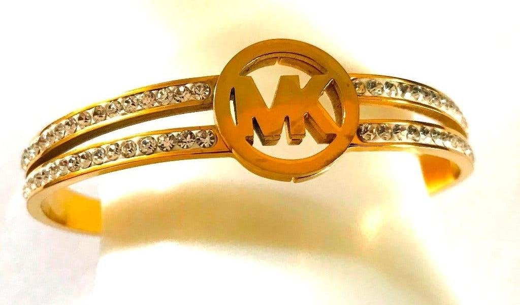 Prachtige Michael Kors armband Zirkonia steentjes, Sieraden, Tassen en Uiterlijk, Armbanden, Verzenden, Zo goed als nieuw, Goud