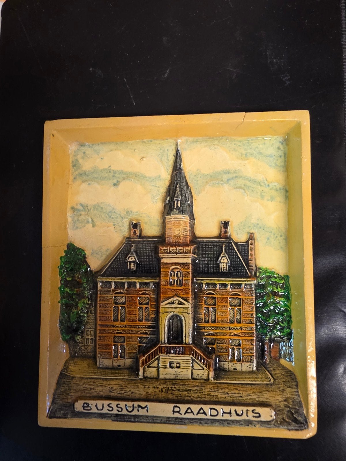 Bussum Raadhuis 3D Reliëf Plaquette, Antiek en Kunst, Ophalen of Verzenden