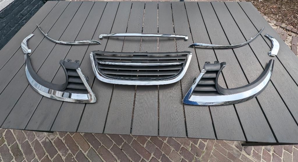 SAAB 9-5 Dame Edna Chrome Sierlijsten - Grille - Lijsten, Auto-onderdelen, Ophalen of Verzenden, Gebruikt, Saab