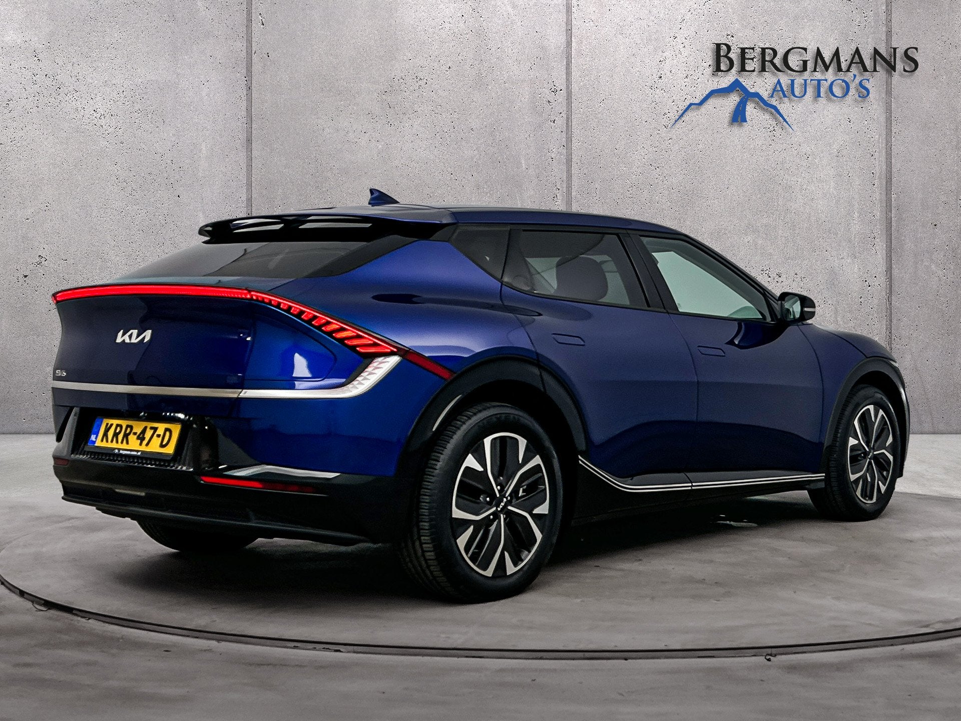 Kia Ev6 - Light 77.4 kWh // LEDER // WARMTEPOMP //, Auto's, Achterwielaandrijving, Gebruikt, Zwart, 1885 kg