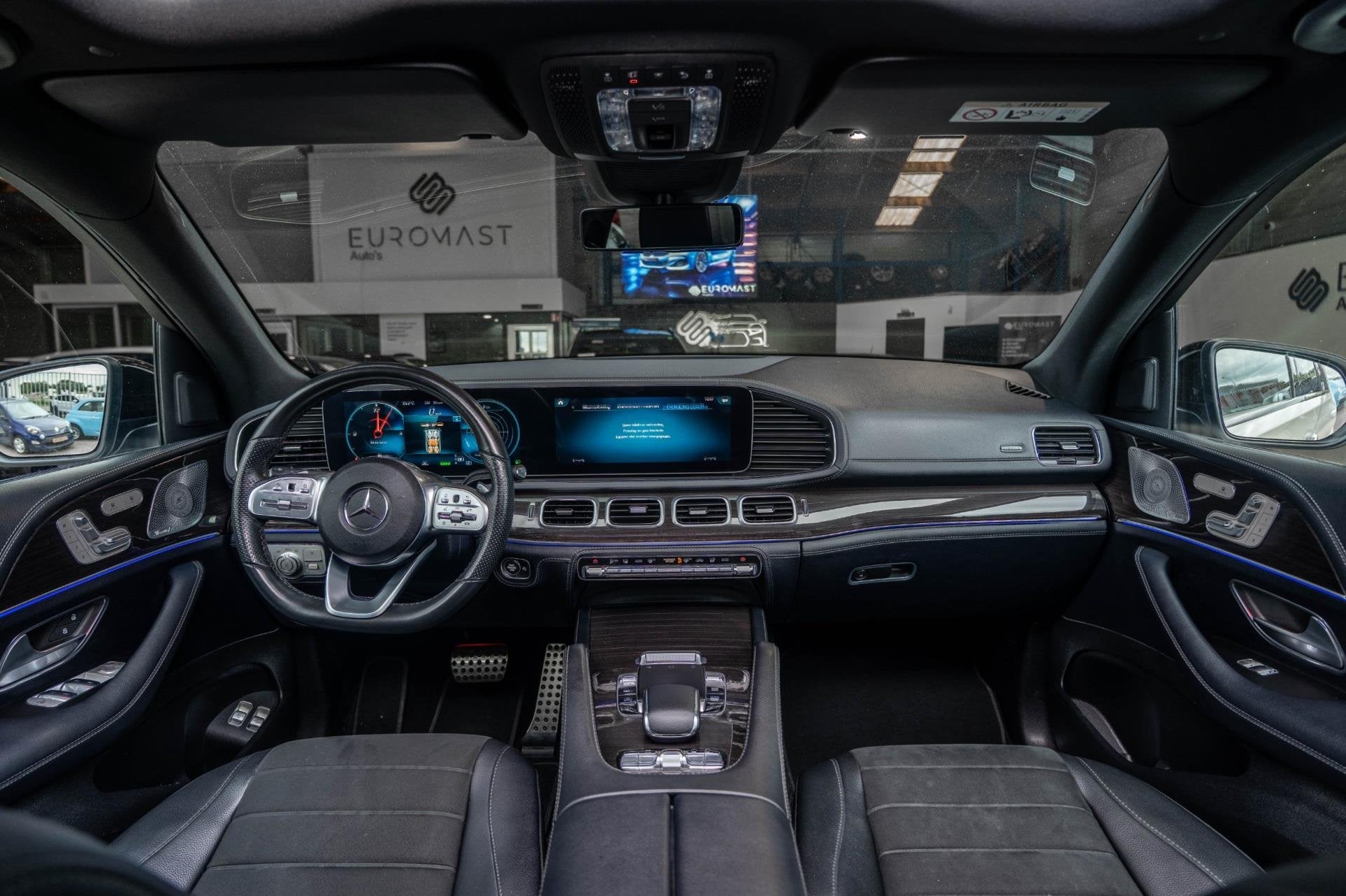 Mercedes-Benz GLE-klasse 450 AMG 4MATIC 7pers | Luchtvering, Auto's, Mercedes-Benz, Automaat, Gebruikt, Wit, Automatische klimaatregeling