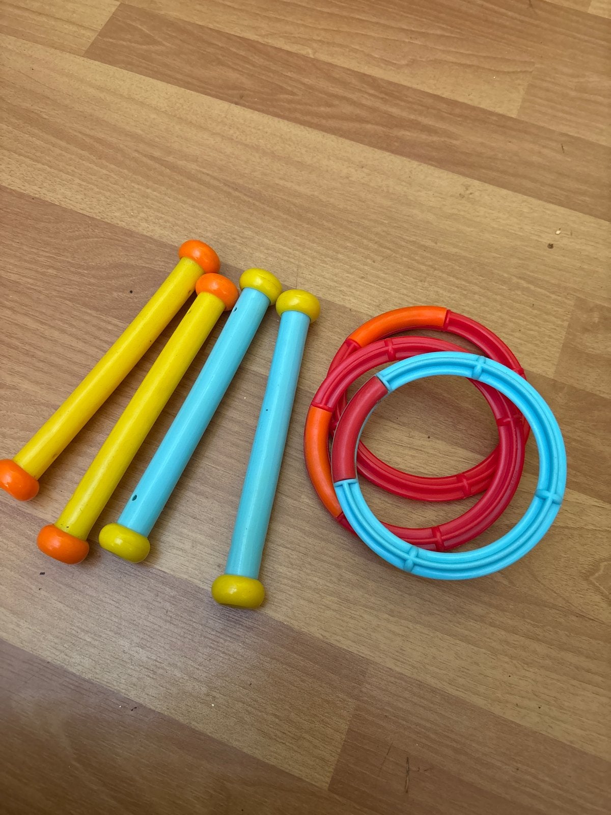Duikstokken en duikringen voor zwemplezier, Ophalen of Verzenden, Gebruikt
