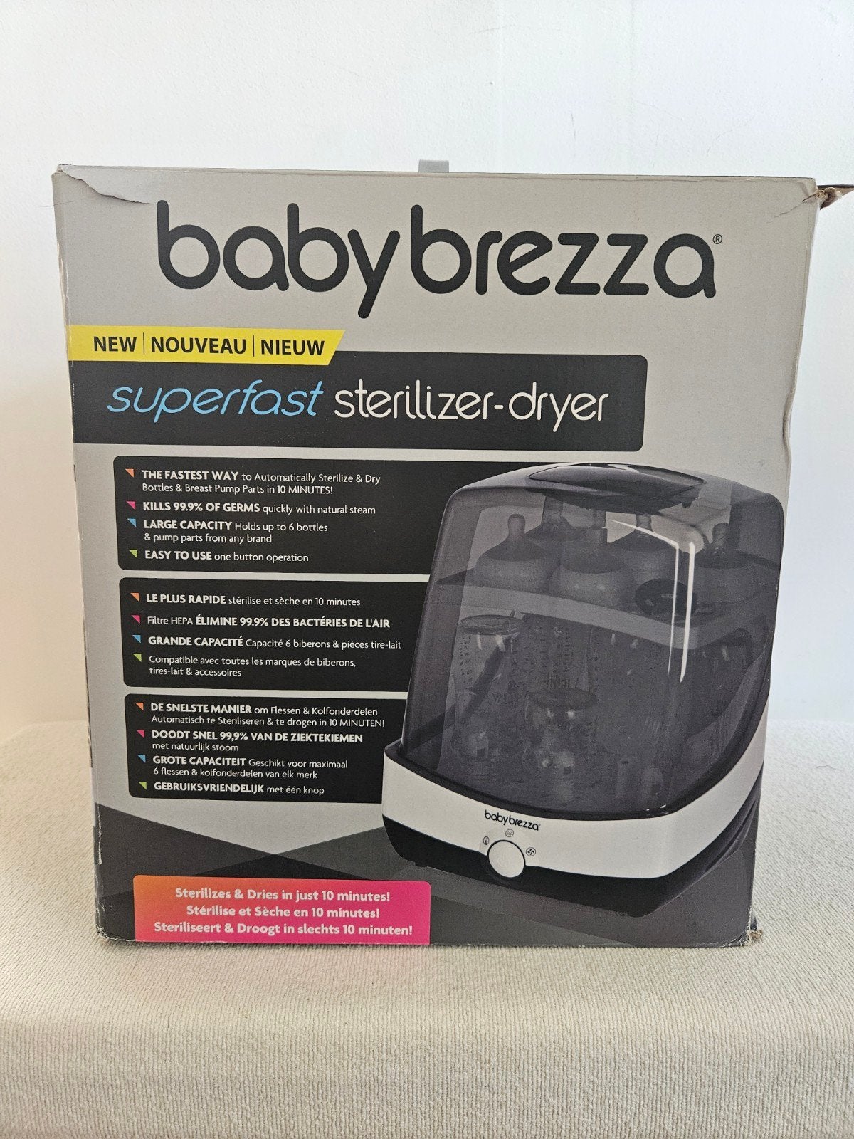 Baby brezza flessen sterilisator, Kinderen en Baby's, Ophalen, Zo goed als nieuw, Sterilisator, Baby Brezza