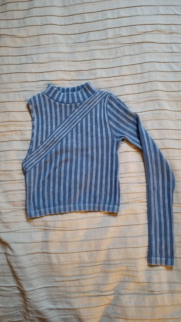 Zara one shoulder top, Blauw, Zara, Ophalen of Verzenden, Zo goed als nieuw