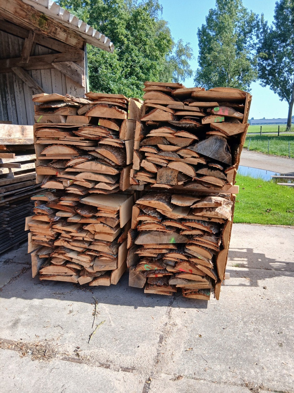 Frans Eiken brandhout, Tuin en Terras, Haardhout, Minder dan 3 m³, Ophalen of Verzenden