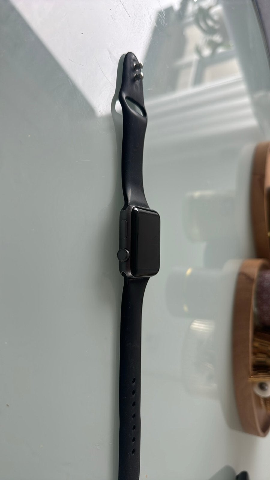 Apple Watch Series 3 (GPS) 38mm Spacegrijs met extra bandjes, Zwart, IOS, Ophalen of Verzenden, Waterdicht