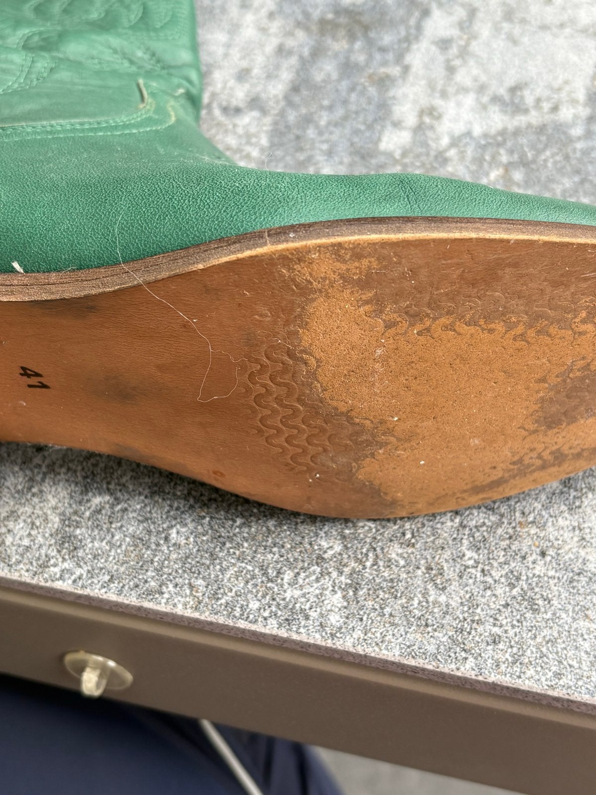 Groene cowboylaarzen maat 41, Kleding | Dames, Hoge laarzen, Ophalen of Verzenden, Gedragen, Groen