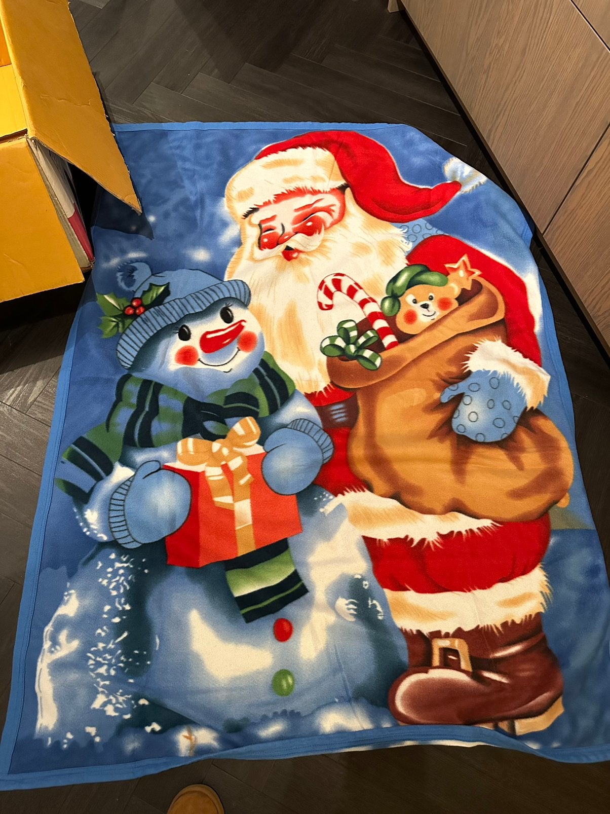 Fleece plaid/kleed/deken kerstman, Ophalen of Verzenden, Zo goed als nieuw