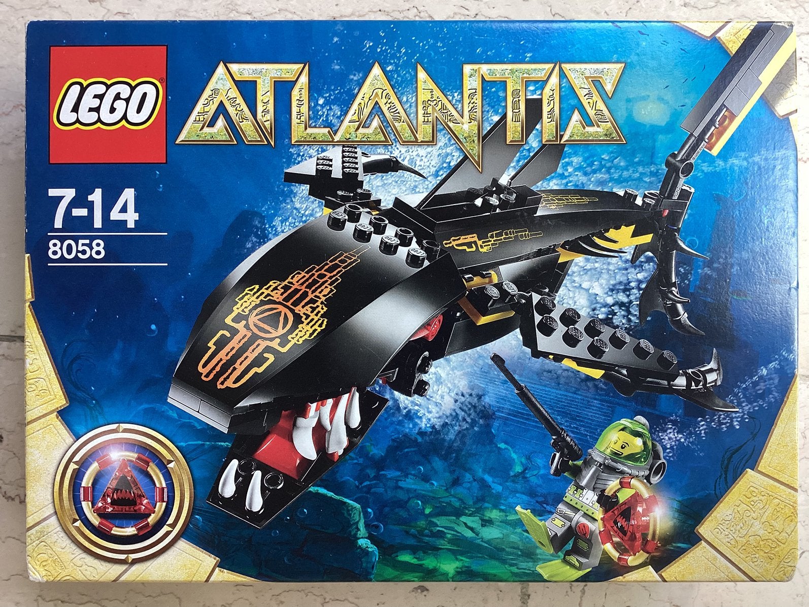 Lego 8058 Atlantis duiker + haai, Ophalen of Verzenden, Zo goed als nieuw