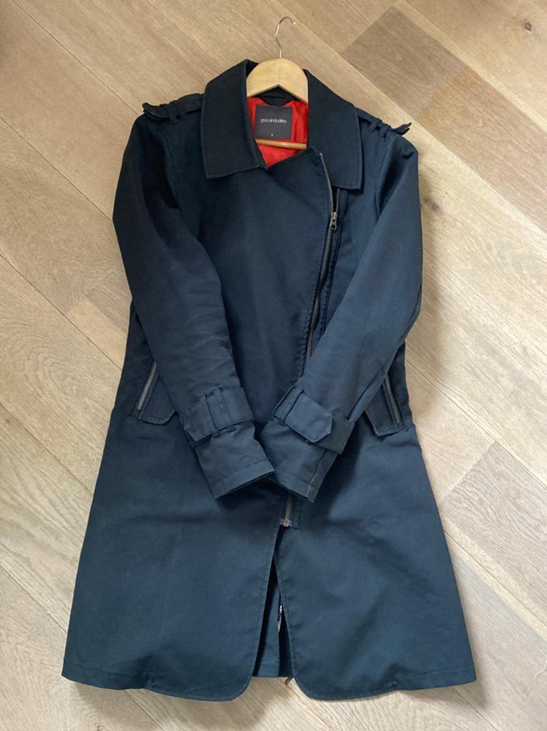 Vintage jas Gsus zwart maat M, Ophalen of Verzenden, Gedragen, Maat 38/40 (M), Zwart