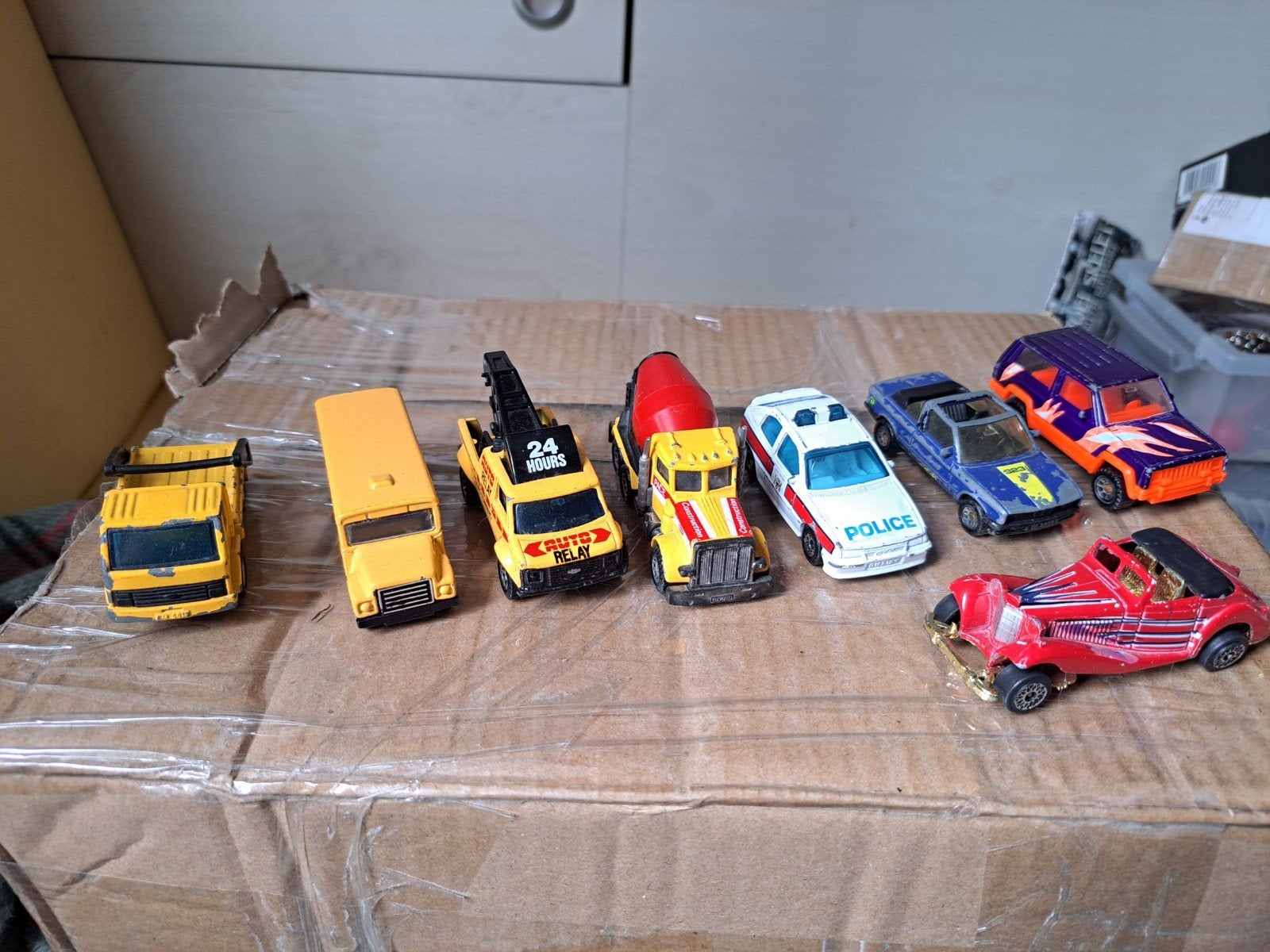 Partij van 8 vintage matchbox auto s, Verzenden, Matchbox, Miniatuur, Voertuigen