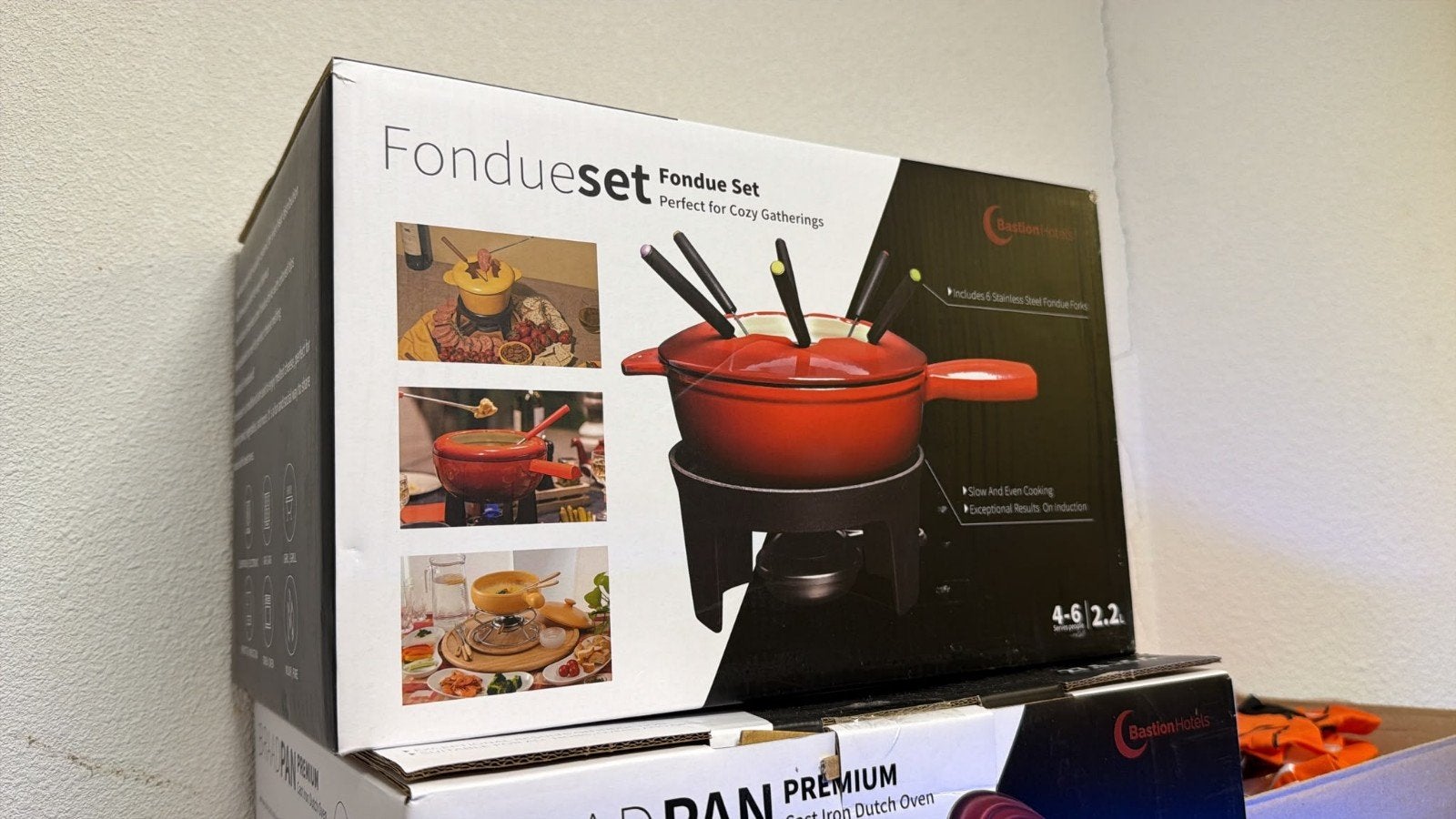 Fondue set van Gietijzer 6 stokjes, Ophalen, Nieuw