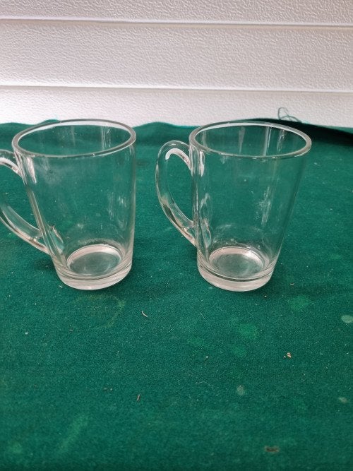 theeglazen van glas twee stuks, Ophalen of Verzenden