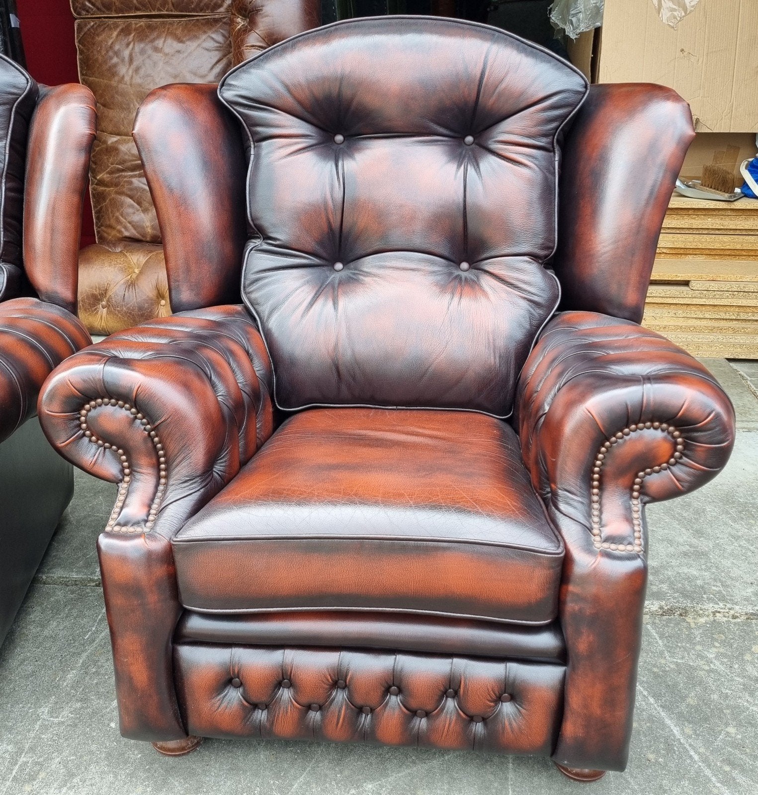 Chesterfield Springvale Suzanne fauteuil + BEZORGING, ., Chesterfield, Ophalen of Verzenden, Zo goed als nieuw