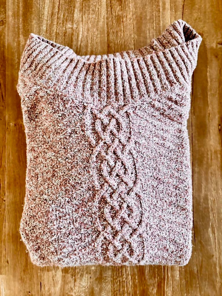 Prana Dames Kabeltrui Lang Model - Maat L, Kleding | Dames, Truien en Vesten, Ophalen of Verzenden, Gedragen, Maat 42/44 (L), Roze