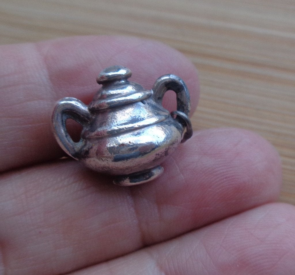 zilveren vintage bedel kookpot [117], Overige merken, Verzenden, Zo goed als nieuw, 1 bedel