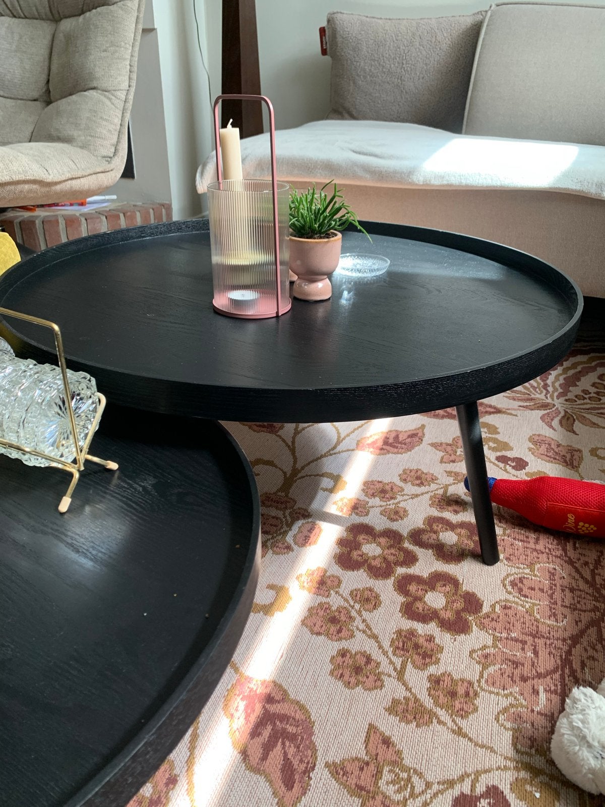 Woood Mesa grote salontafel, Ophalen, Gebruikt, Rond, 50 tot 100 cm