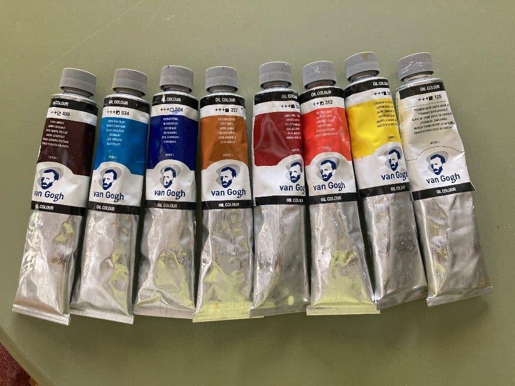 Tubes olieverf 200 ml, Hobby en Vrije tijd, Schilderen, Ophalen of Verzenden, Gebruikt, Olieverf