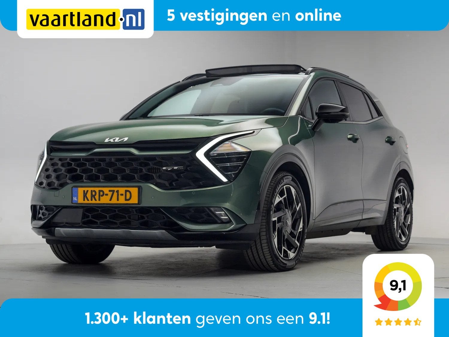 Kia Sportage 1.6 T-GDi PHEV AWD 265pk GT-Line PlusLine Aut., Auto's, Kia, Automaat, 1350 kg, 14 kWh, Gebruikt
