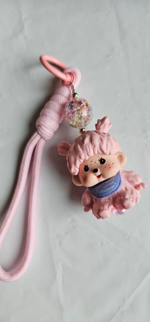 Roze Monchichi Sleutelhanger / Telefoonketting, Ophalen of Verzenden, Nieuw