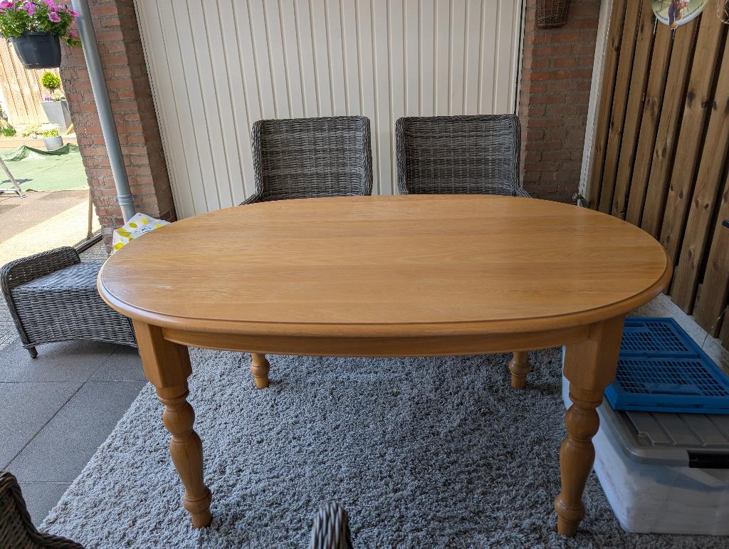Eetkamertafel, Huis en Inrichting, Tafels | Eettafels, Ophalen, Gebruikt, 100 tot 150 cm, Eikenhout