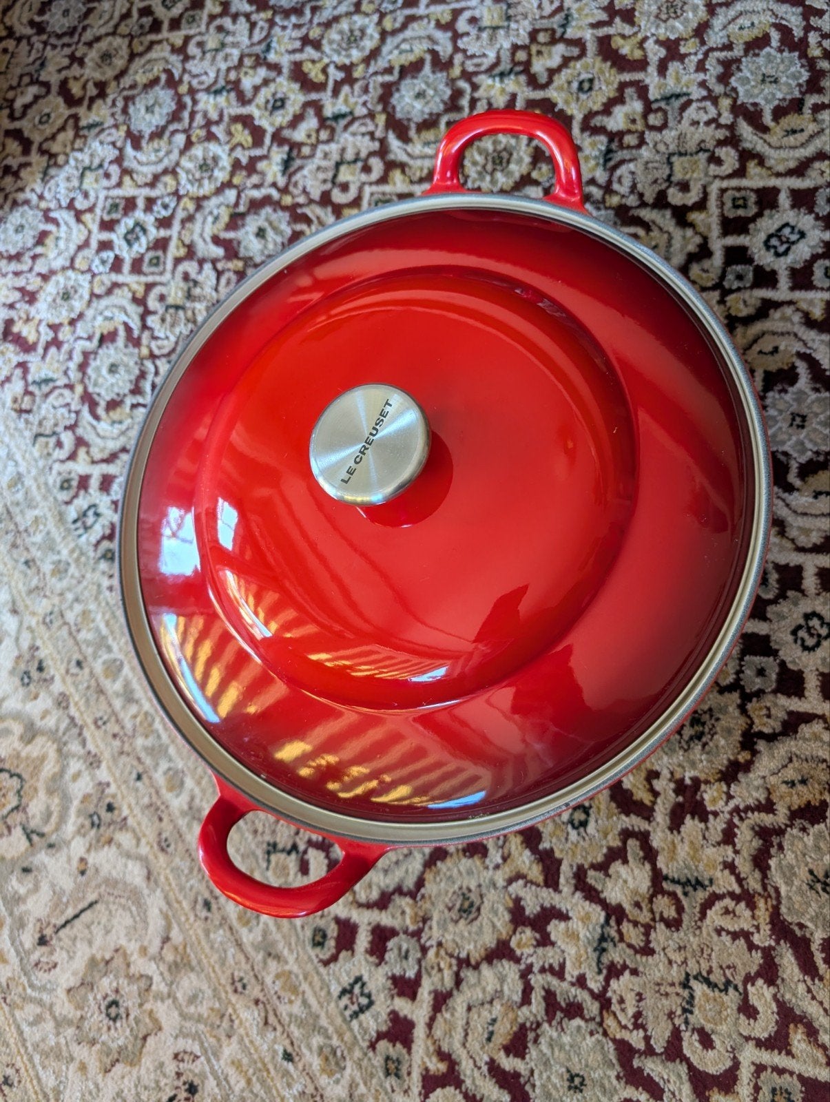 Le Creuset Braadpan Faitout Rood - Gietijzer, Ophalen, Le Creuset, Zo goed als nieuw, Braadpan