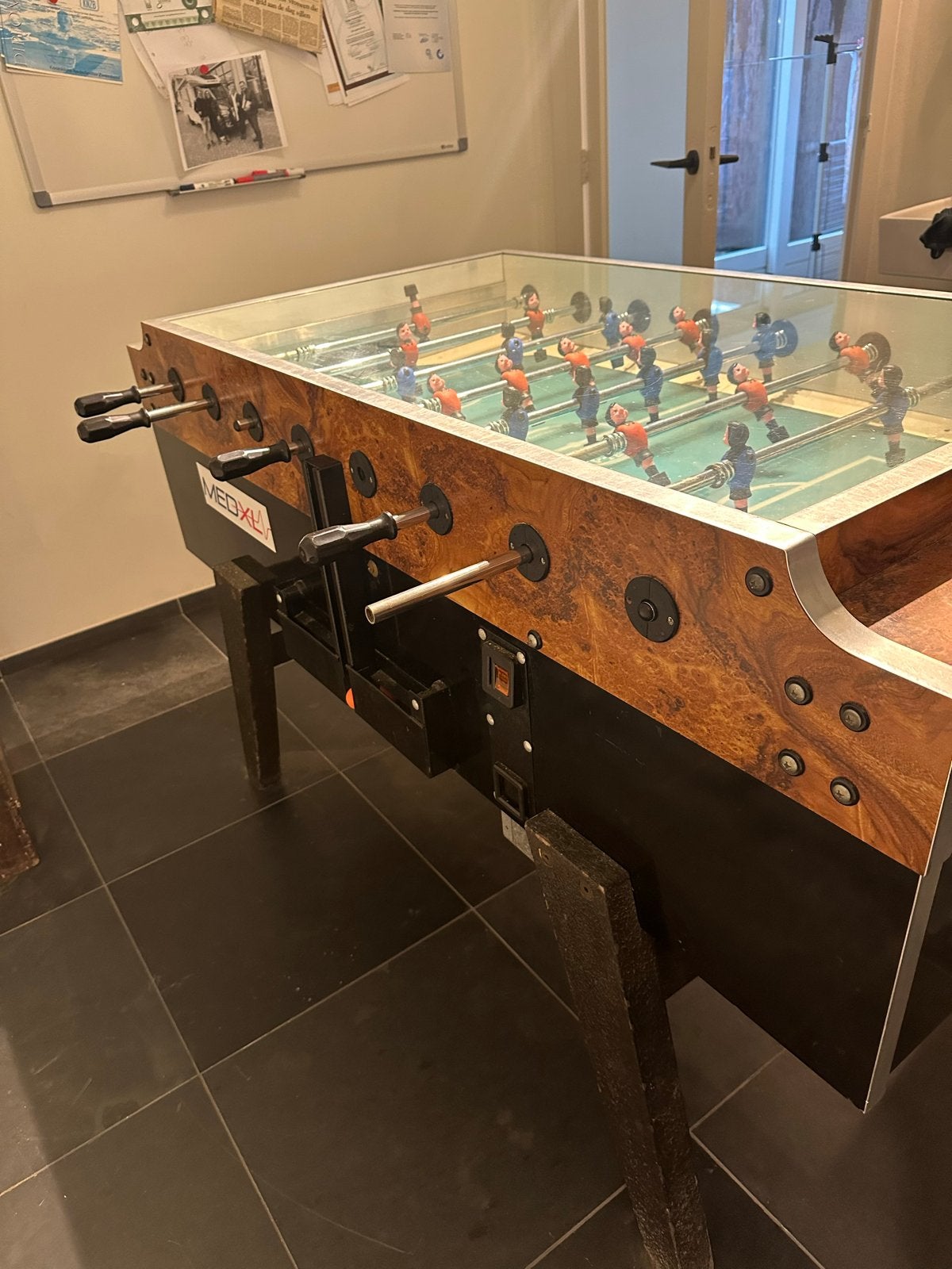 Garlando Olympic Blind Side Voetbaltafel met Glasplaat, Ophalen, Gebruikt