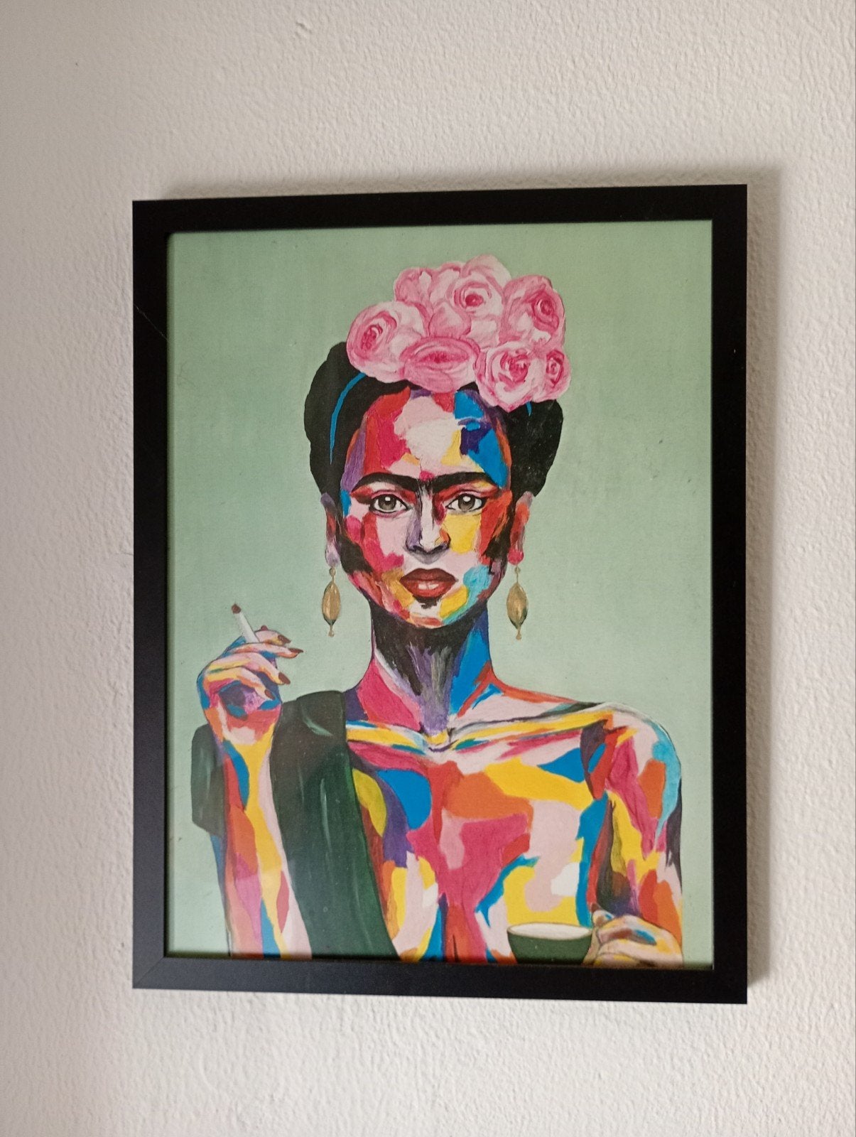 Zelfportret Frida Kahlo, Antiek en Kunst, Kunst | Schilderijen | Modern, Ophalen of Verzenden
