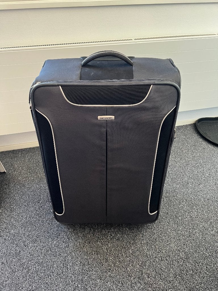 Samsonite zachte spinner koffer, Gebruikt, 45 tot 55 cm, Zacht kunststof, Wieltjes