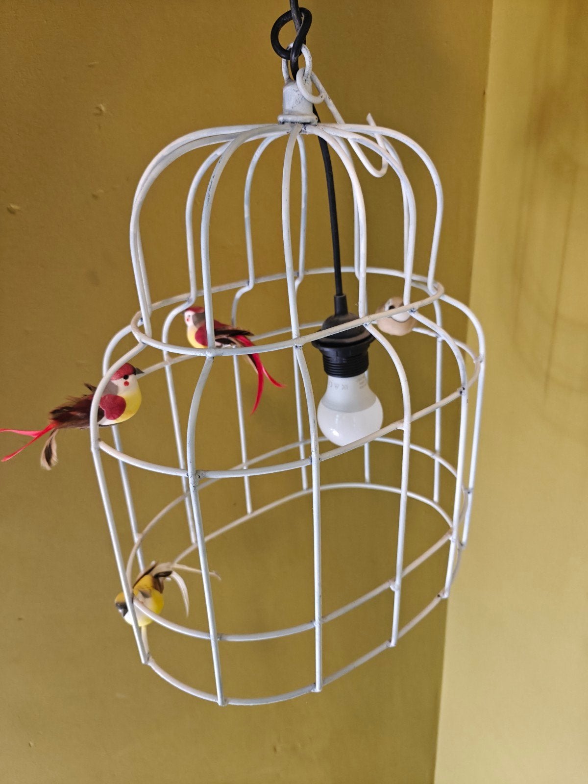 Leuke vogelkooi lamp voor kinderkamer, Gebruikt, Overige merken, Ophalen of Verzenden, Wit