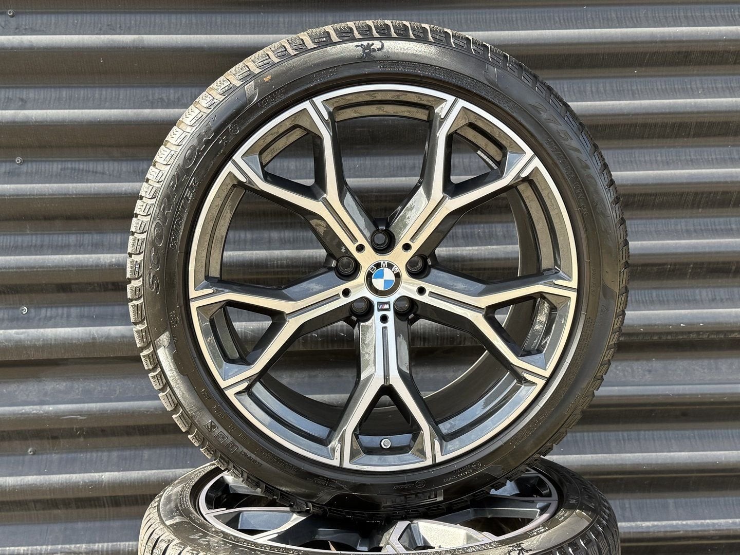 Nws 21” Orig Bmw Styl 741M G05 X5 X6 G06 velgen Winterbanden, Gebruikt, -, -, Banden en Velgen