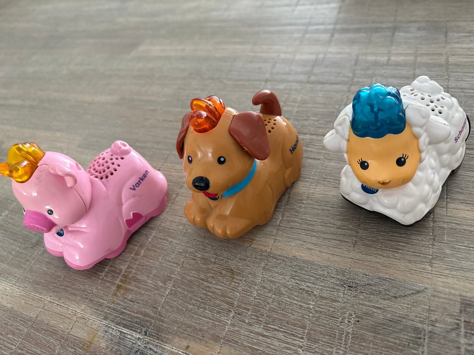 VTech Zoef Zoef Dieren set - Varken, Hond, Schaap, Ophalen, Gebruikt, Overige typen, Met geluid