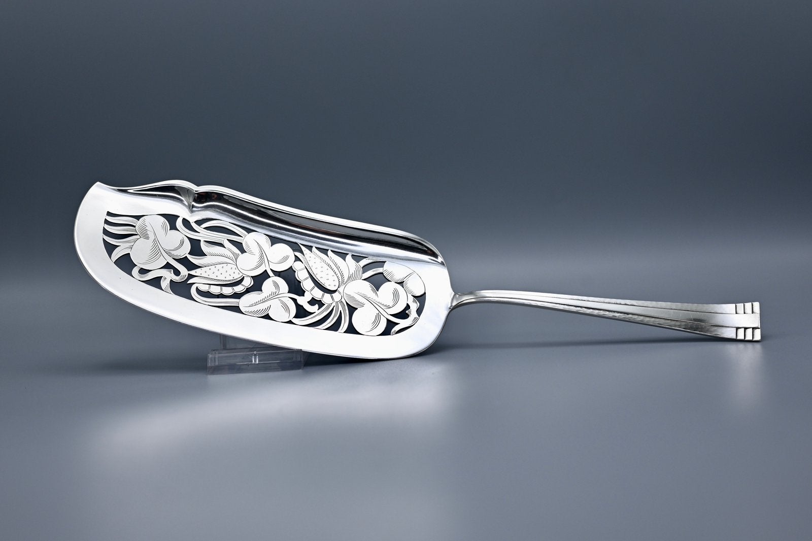 Zilveren visschep, Art Deco, 1934, Antiek en Kunst, Ophalen of Verzenden, Zilver