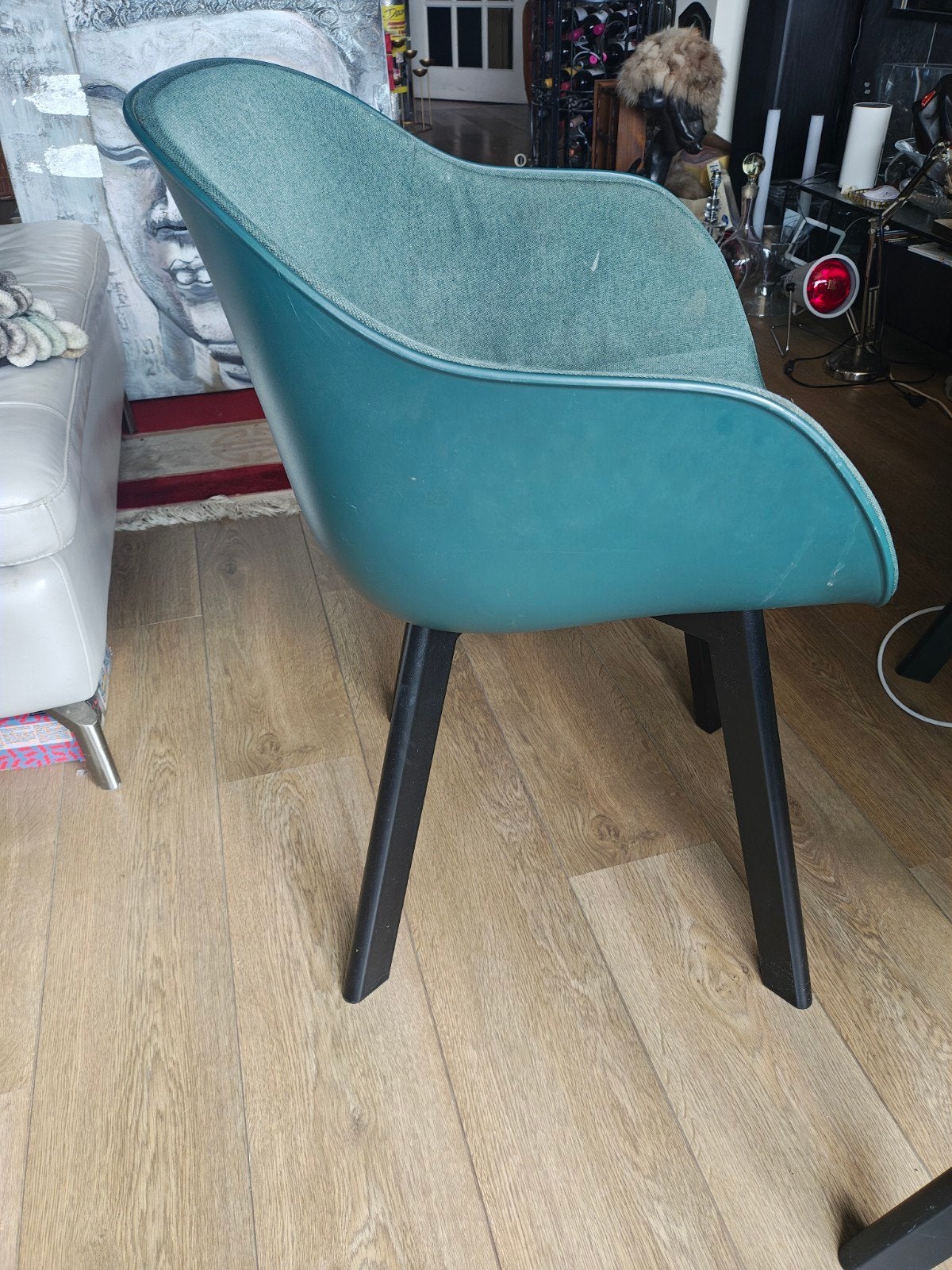 Set van 4 Groene Eetkamerstoelen, Ophalen, Overige kleuren, Kunststof, Zo goed als nieuw