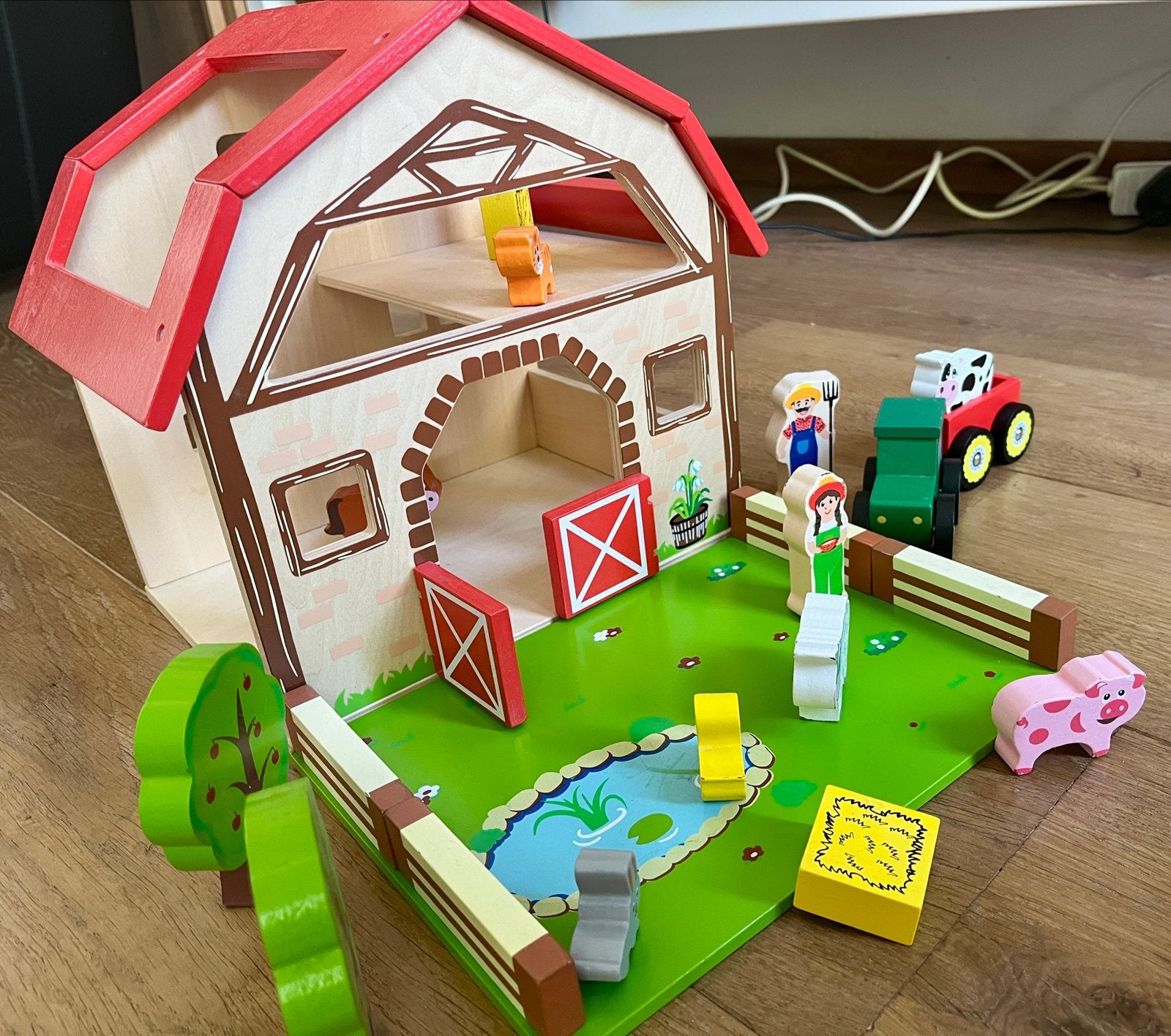 New Classic Toys houten speelgoedboerderij speelset, Kinderen en Baby's, Speelgoed | Houten speelgoed, Ophalen of Verzenden, Gebruikt