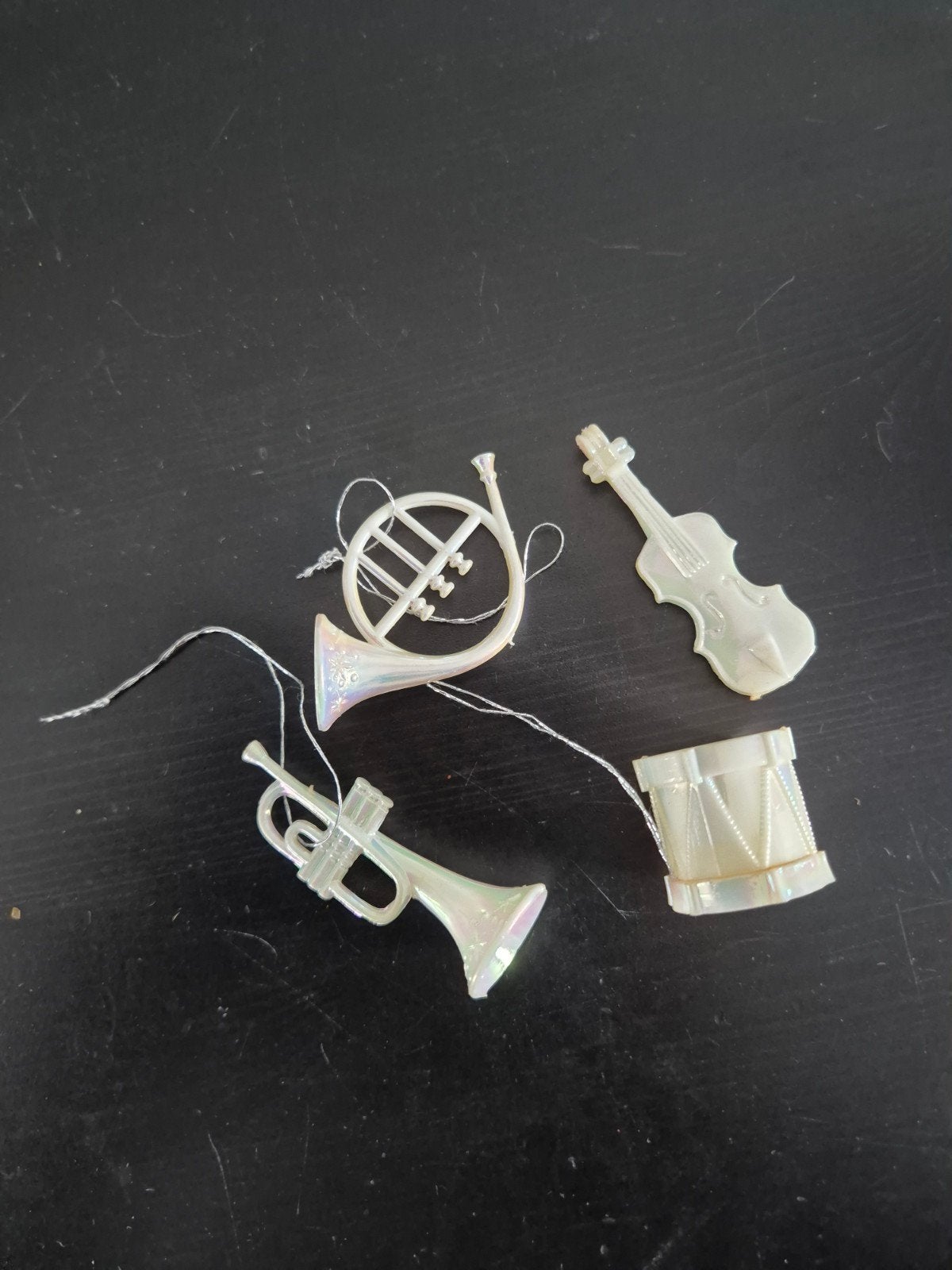 Set van 4 Parelmoer Ornamenten, Antiek en Kunst, Antiek | Overige Antiek, Ophalen of Verzenden