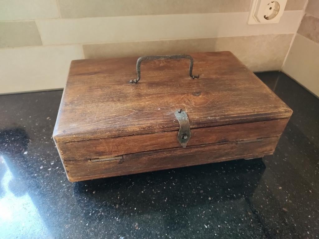 Vintage Antiek Houten Schrijfbureau / Schrijfkist, Ophalen of Verzenden